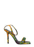 The Attico Multicolor Leather Stiletto Heel Sandals The Attico