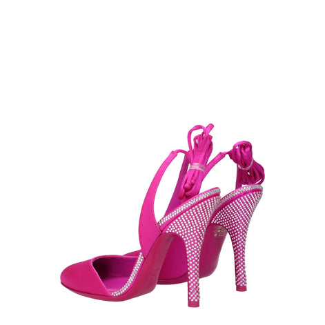 The Attico Pink Satin Stiletto Heel Sandals The Attico