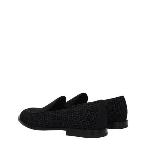 Dolce & Gabbana Black Velvet Slip-On Loafers Dolce & Gabbana