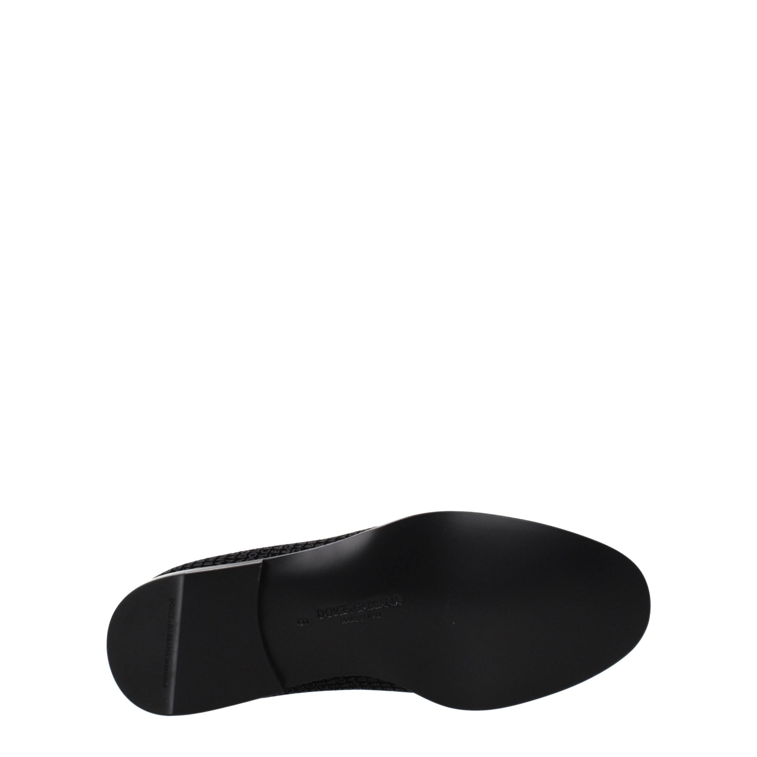 Dolce & Gabbana Black Velvet Slip-On Loafers Dolce & Gabbana