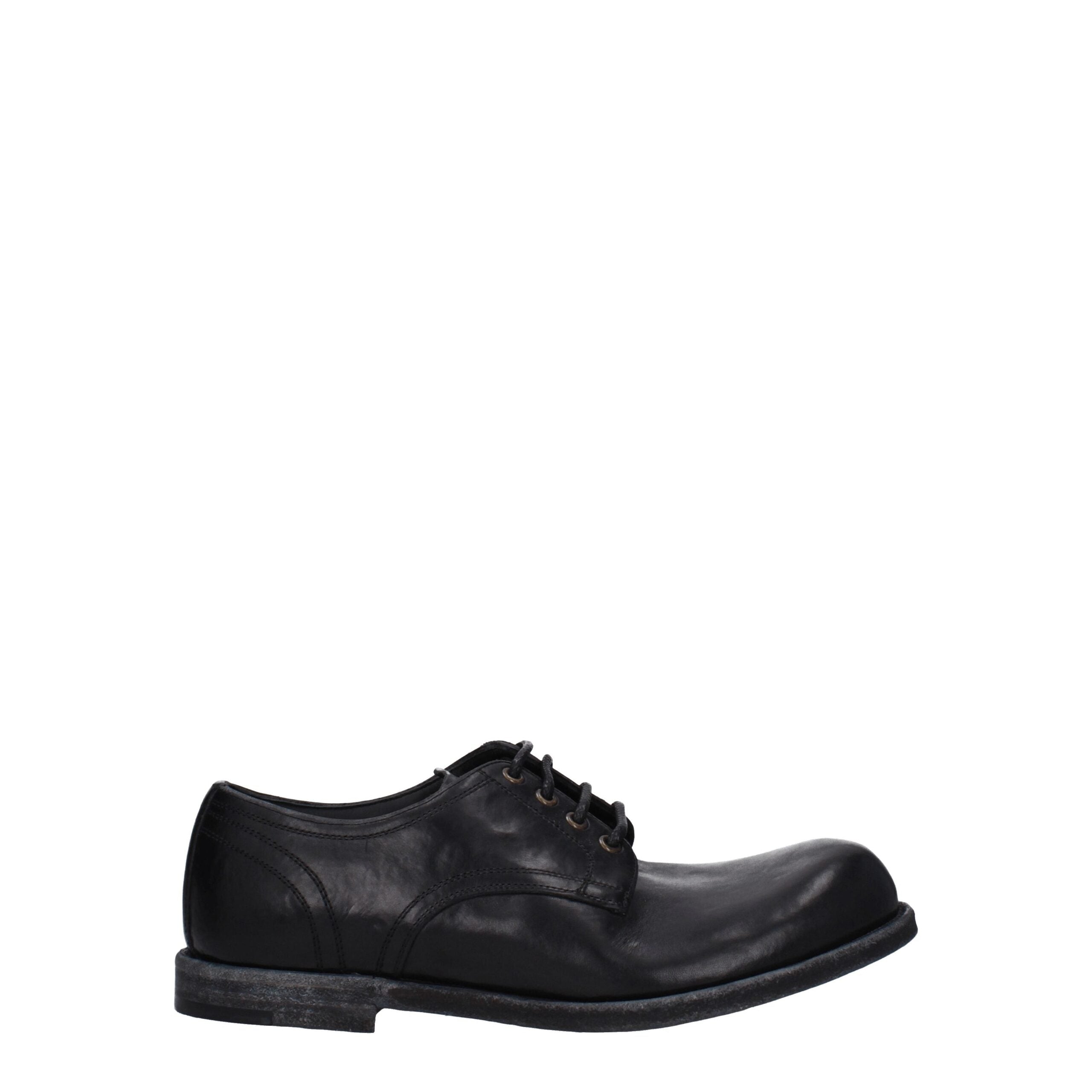 Dolce & Gabbana Black Leather Oxfords And Derbies Dolce & Gabbana
