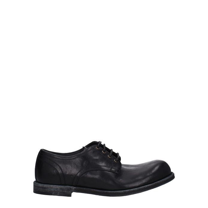 Dolce & Gabbana Black Leather Oxfords And Derbies Dolce & Gabbana