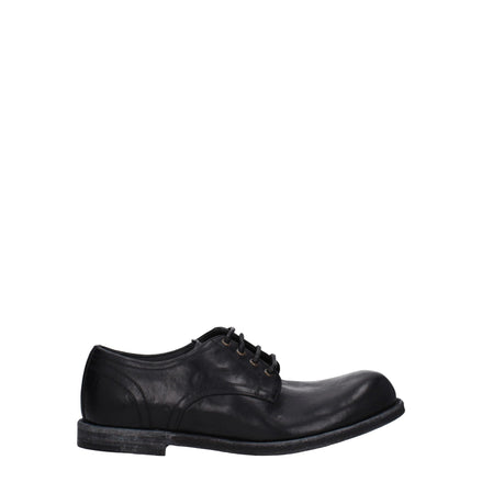 Dolce & Gabbana Black Leather Oxfords And Derbies Dolce & Gabbana
