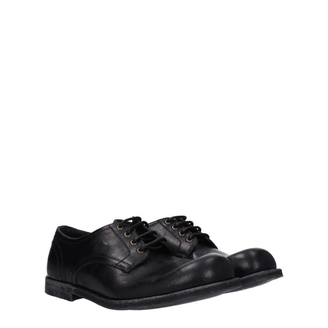 Dolce & Gabbana Black Leather Oxfords And Derbies Dolce & Gabbana