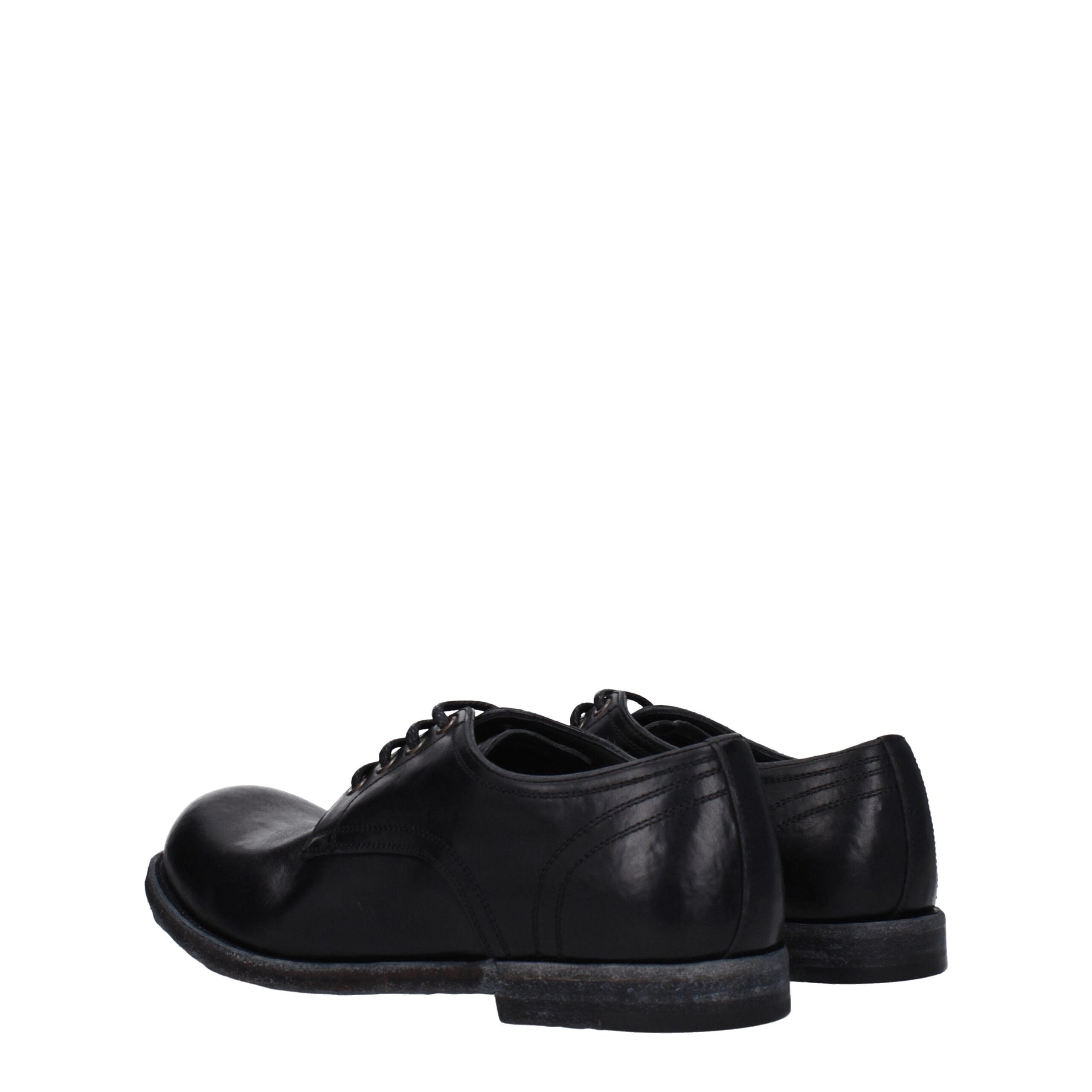 Dolce & Gabbana Black Leather Oxfords And Derbies Dolce & Gabbana
