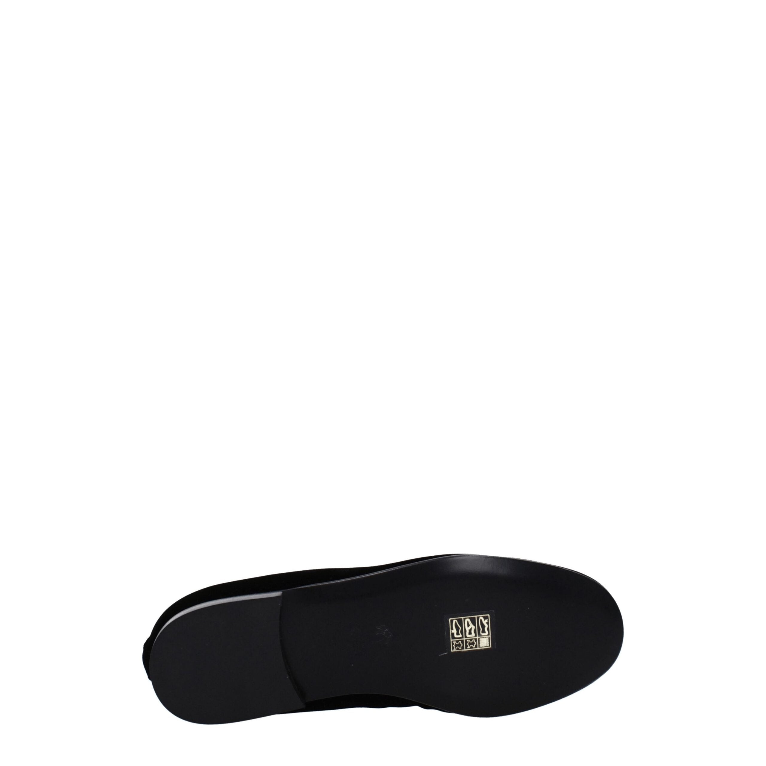 Palm Angels Black Velvet Slip-On Loafers Palm Angels