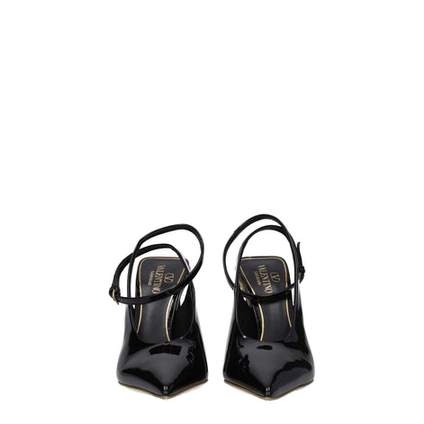 Valentino Garavani Black Leather Sandals Valentino Garavani