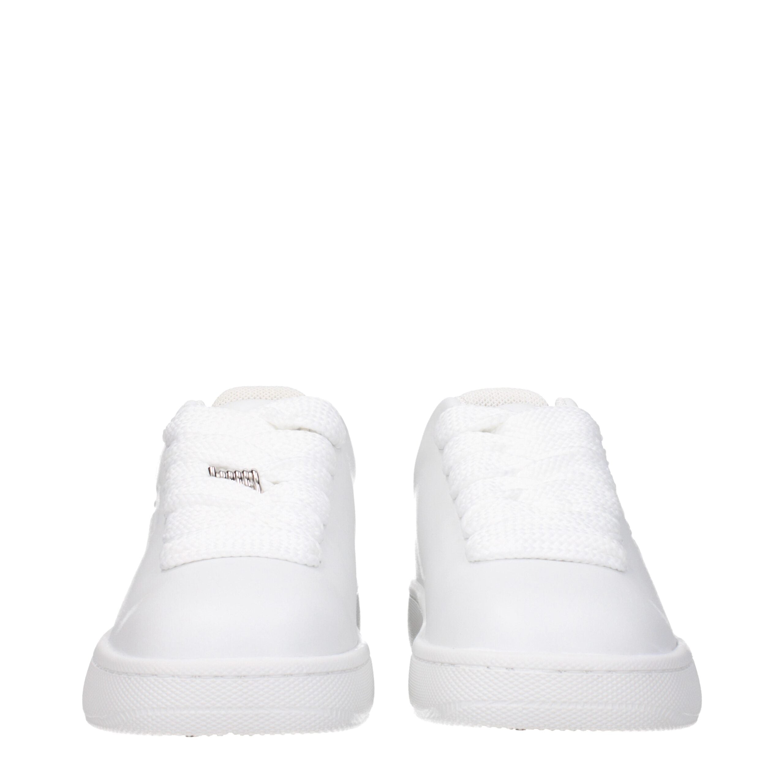 Burberry White Leather Low Top Sneakers Burberry