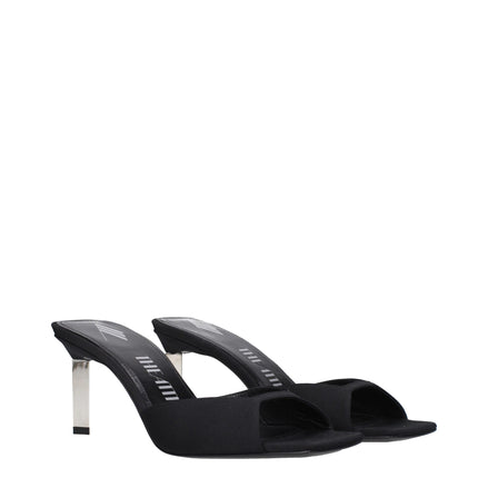 The Attico Black Satin Stiletto Heel Sandals The Attico