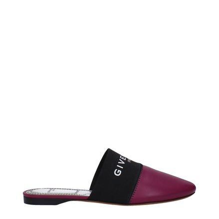 Givenchy Purple Leather Slippers Givenchy
