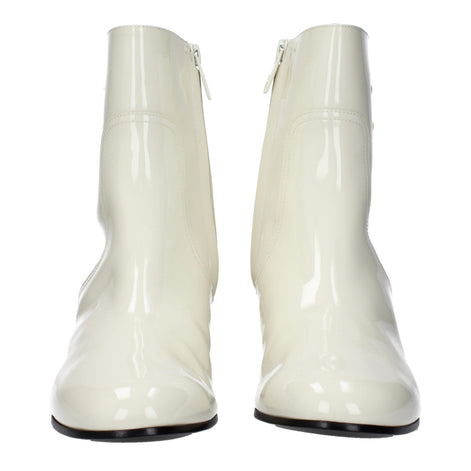 Celine Beige Leather Ankle Boots Celine