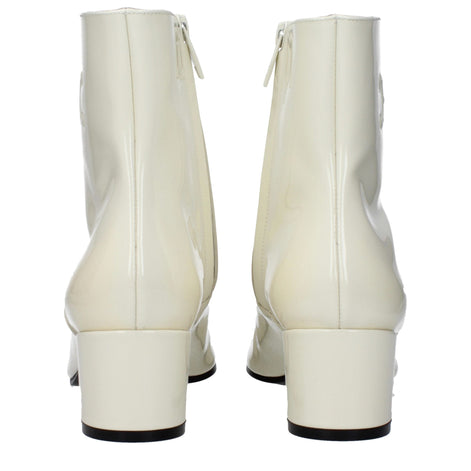 Celine Beige Leather Ankle Boots Celine