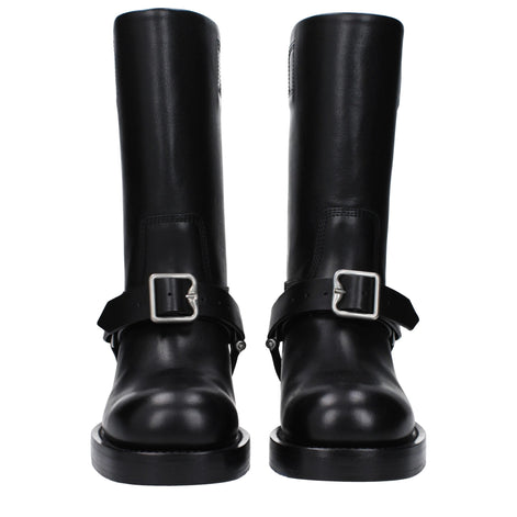 Burberry Black Leather Boots Burberry