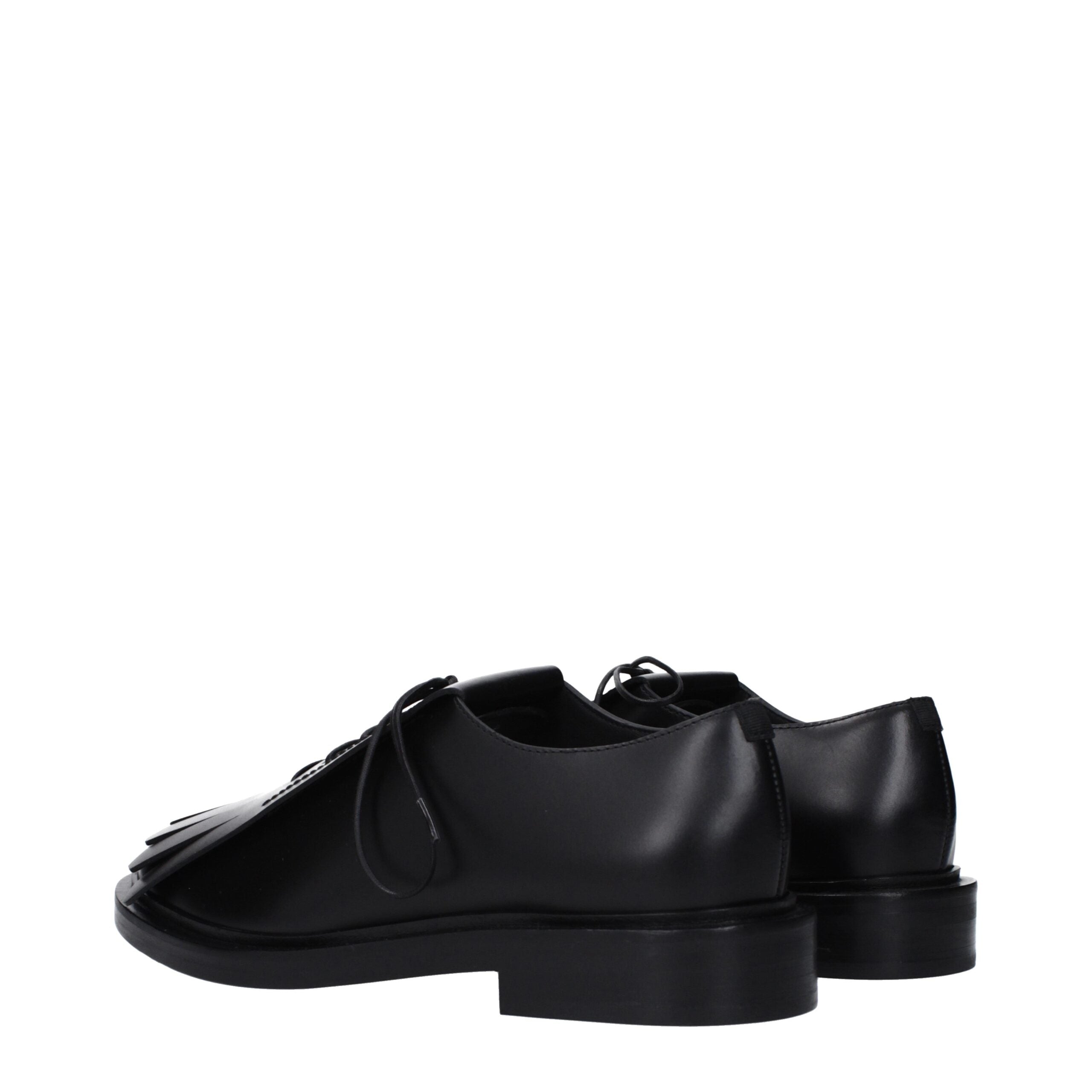 Max Mara Black Leather Oxfords And Derbies Max Mara