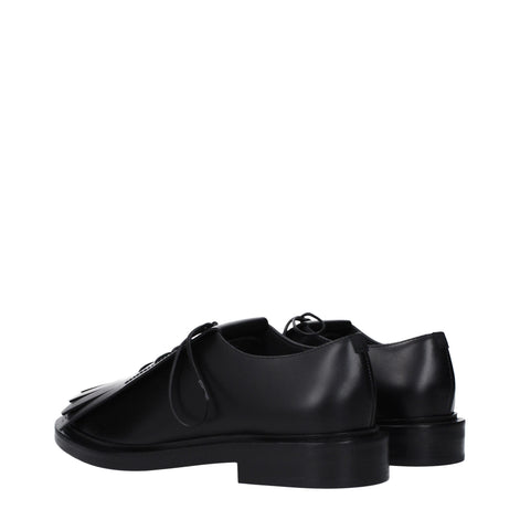 Max Mara Black Leather Oxfords And Derbies Max Mara