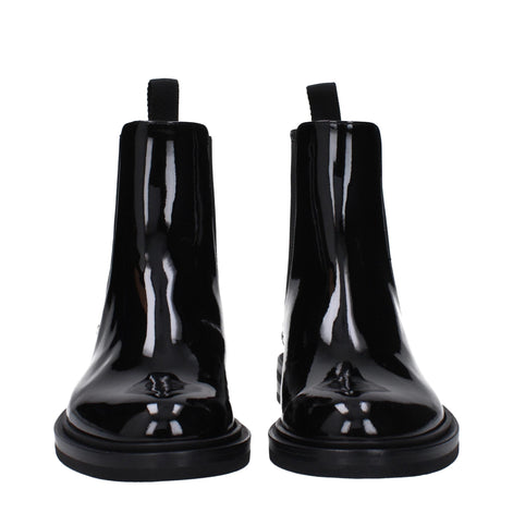 Dolce & Gabbana Black Leather Ankle Boots Dolce & Gabbana