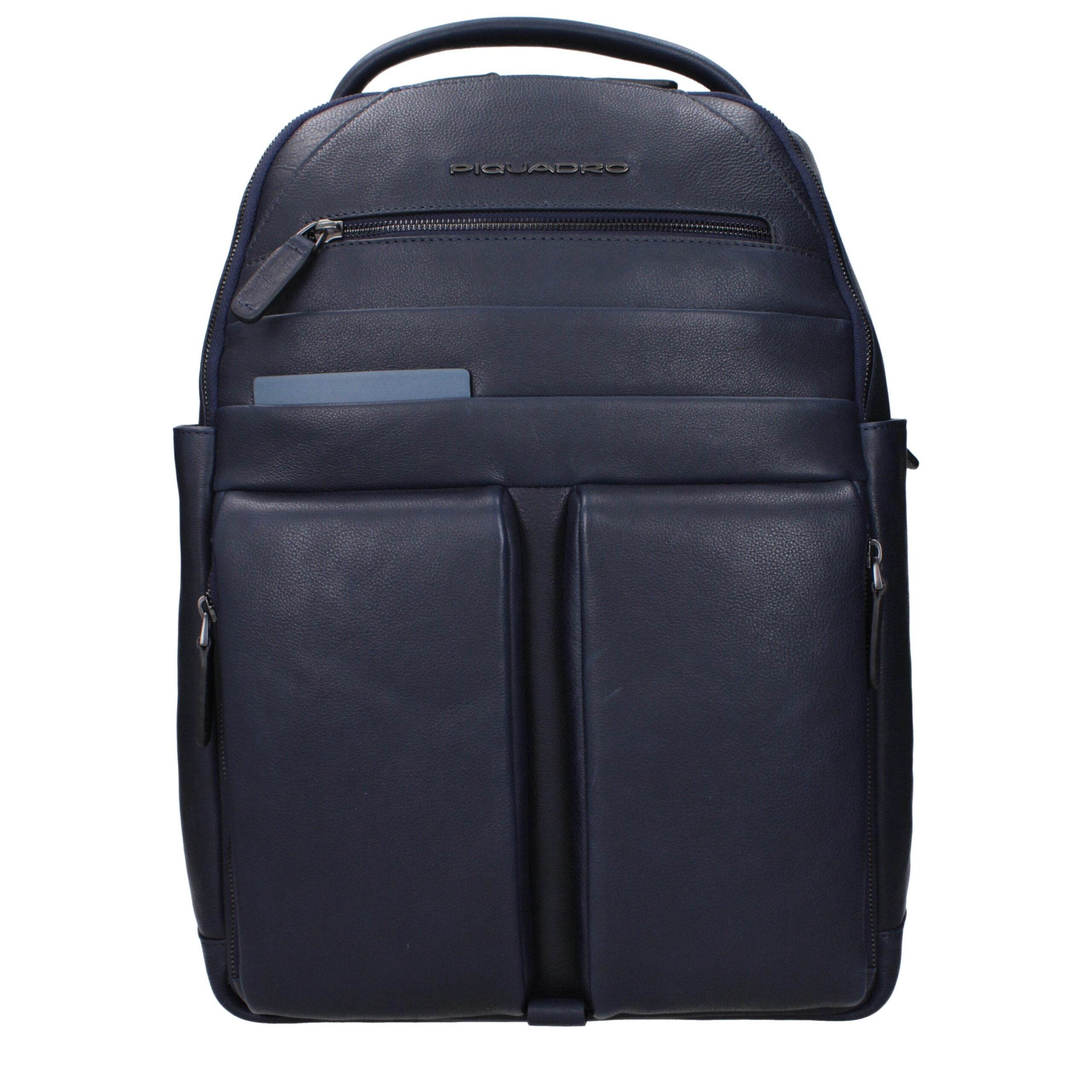Piquadro Blue Leather Backpack Piquadro