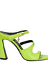 Versace Green Leather Stiletto Heel Sandals Versace