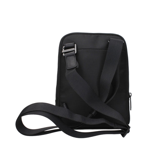 Piquadro Black Fabric Crossbody Bag Piquadro