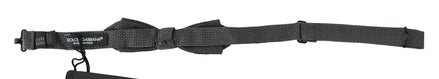 Dolce & Gabbana Gray Patterned Silk Adjustable Neck Bow Tie Papillon Dolce & Gabbana