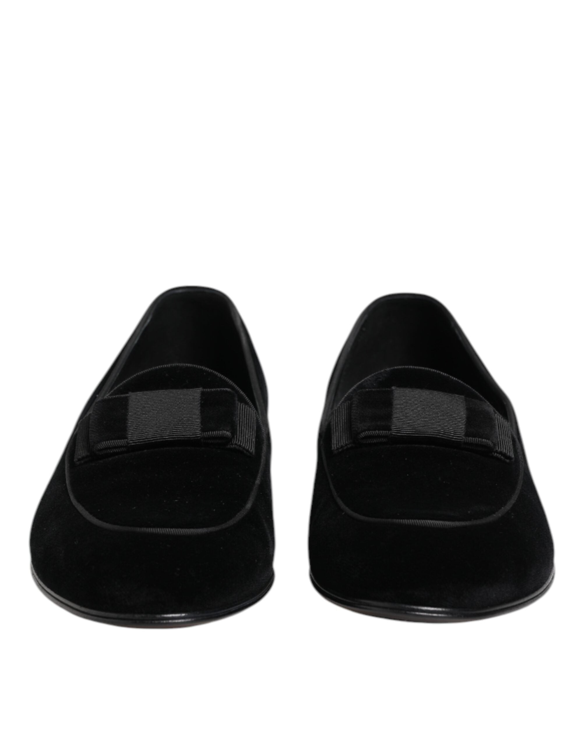 Dolce & Gabbana Black Velvet Loafers Formal Men Dress Shoes Dolce & Gabbana