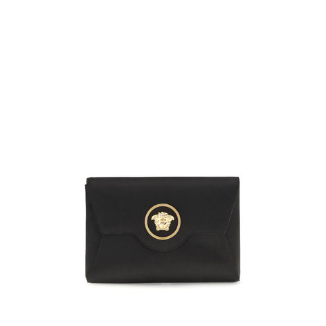 Versace Black Calf Leather Bos Taurus Shoulder Bag Versace