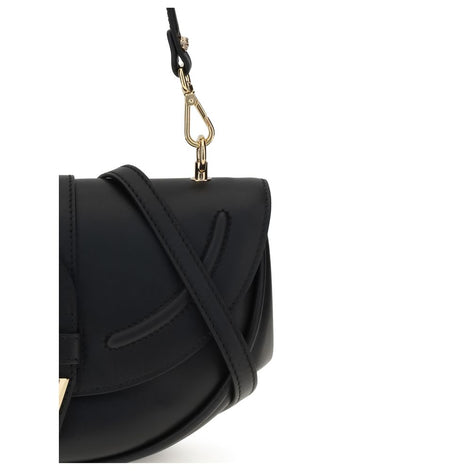 Versace Black Calf Leather Bos Taurus Shoulder Bag Versace