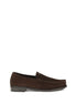 Prada Brown Calf Leather Bos Taurus Slip-On Loafers Prada