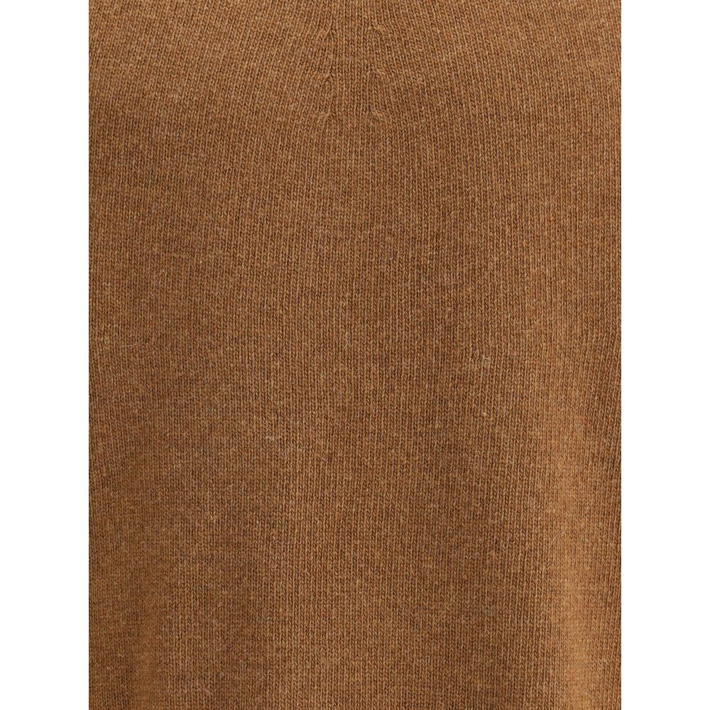 Jil Sander Brown Fleece Wool Sweatshirt Jil Sander