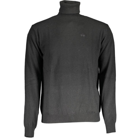 La Martina Nero Wool Men Sweater La Martina