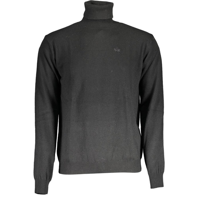 La Martina Nero Wool Men Sweater La Martina