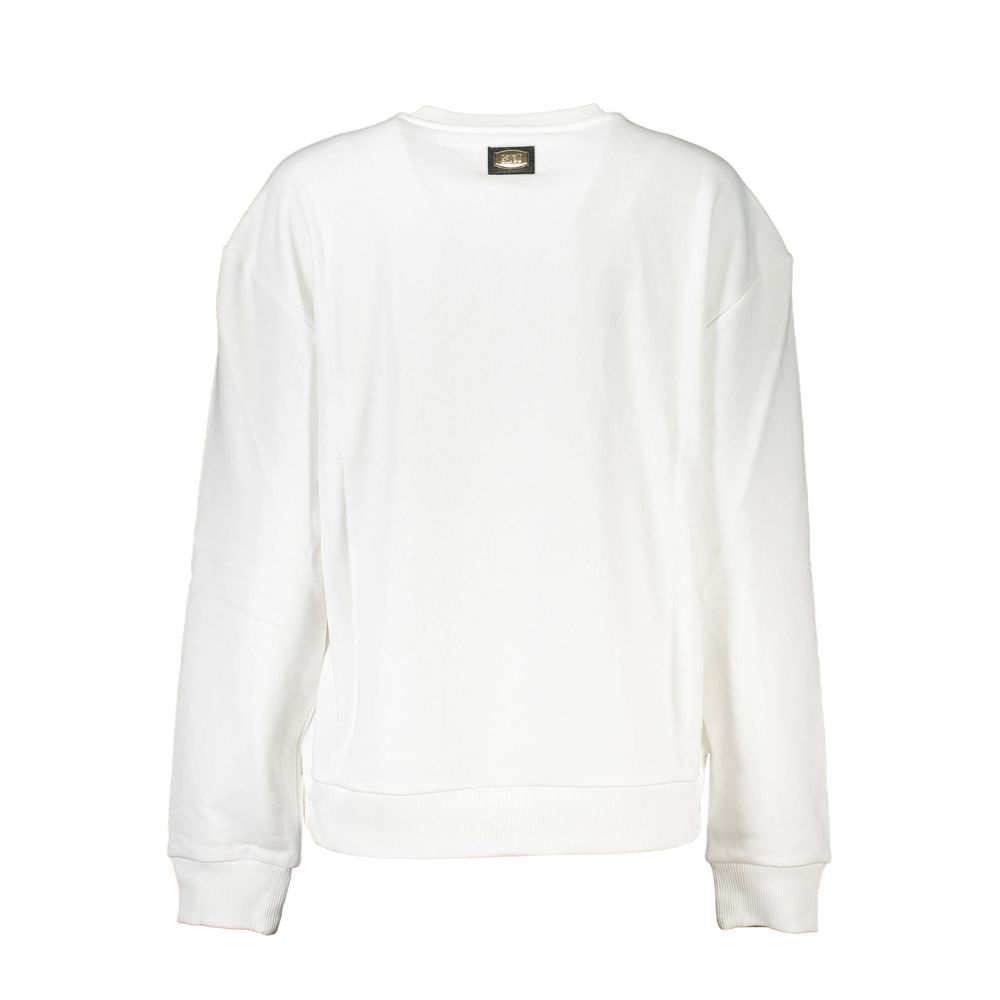 Cavalli Class Bianco Cotton Women Sweatshirt Cavalli Class