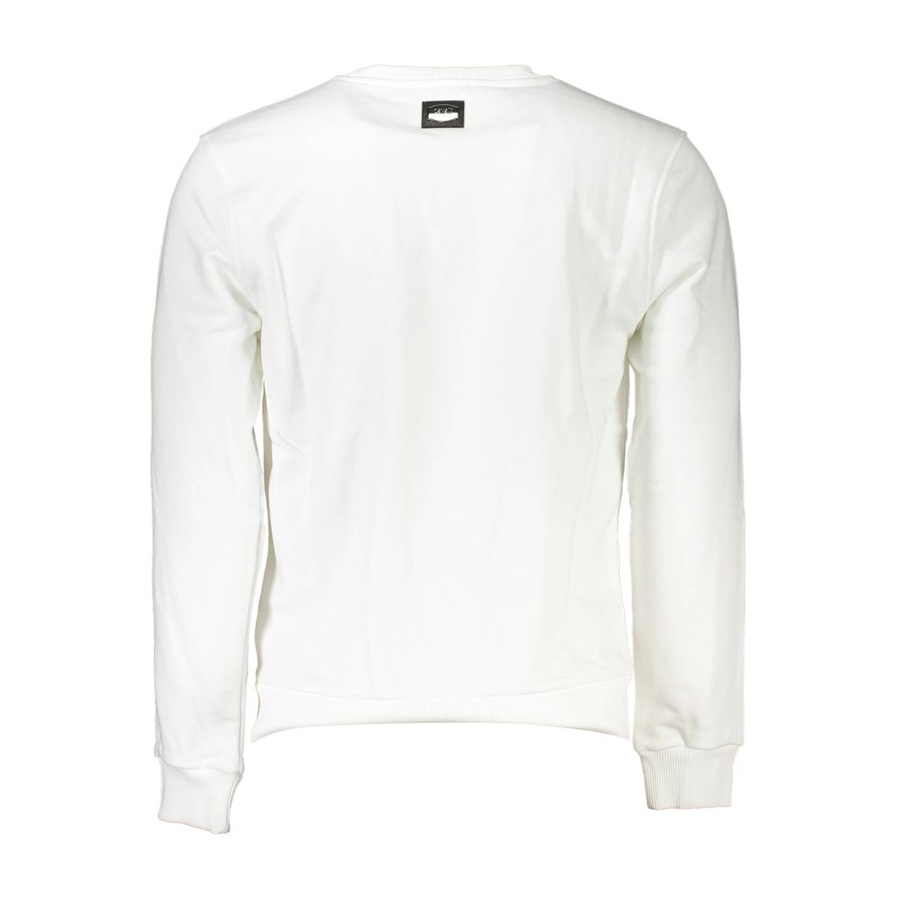 Sweat-shirt homme Cavalli Class Bianco en coton