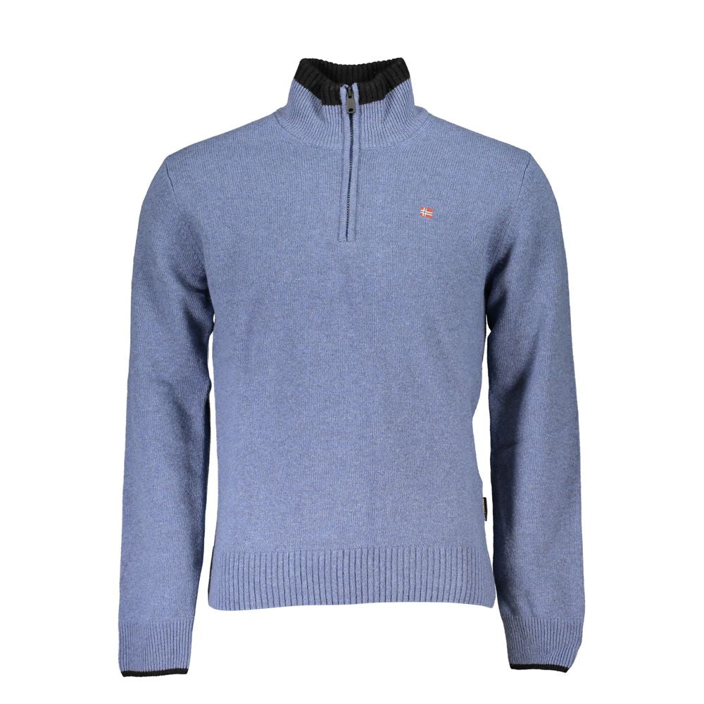 Napapijri Blue Tessuto Men Sweater Napapijri