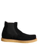 Dolce & Gabbana Black Calf Suede Slip On Ankle Boots Shoes Dolce & Gabbana