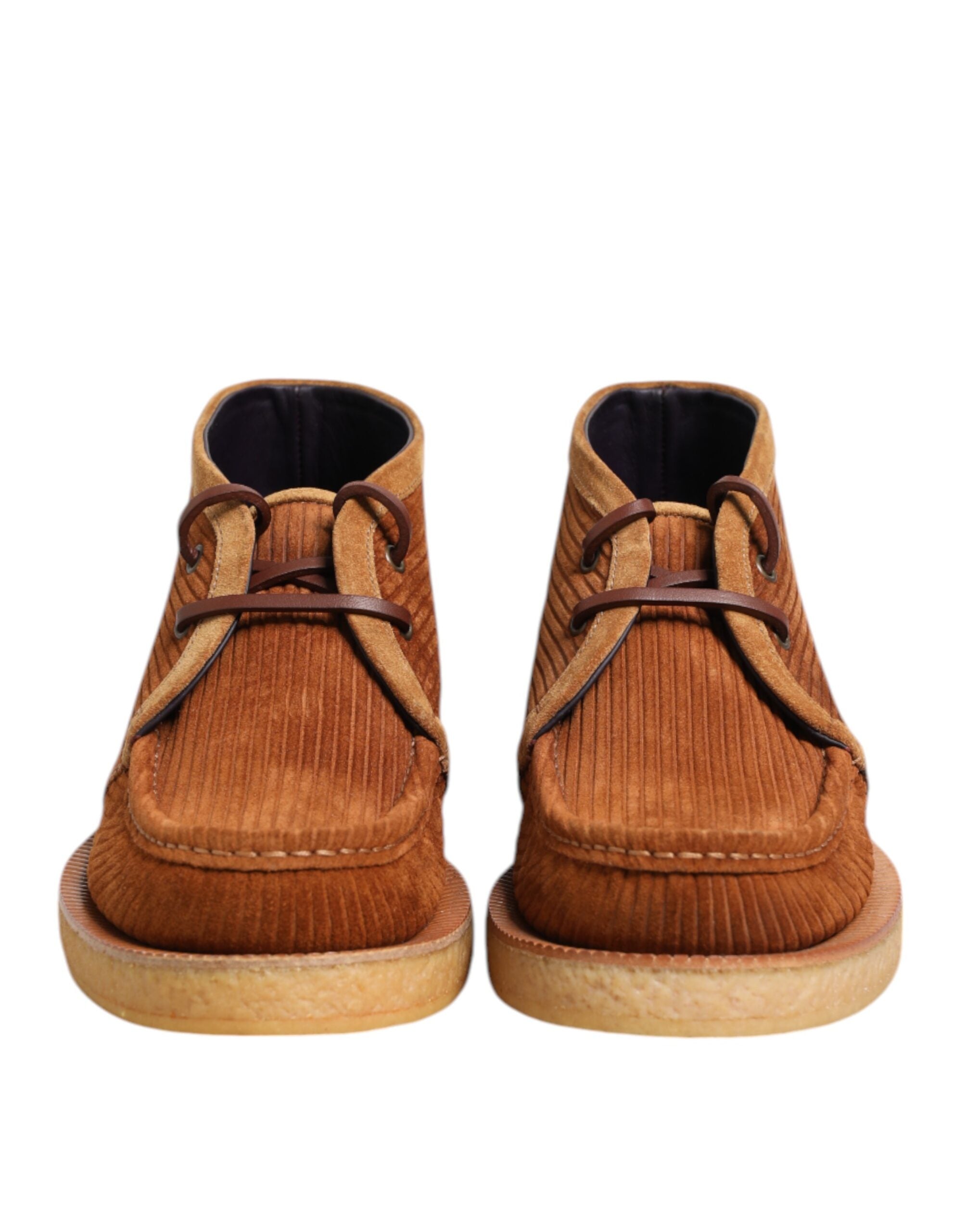 Dolce & Gabbana Brown Suede Nubuck Leather Desert Ankle Boots Shoes Dolce & Gabbana