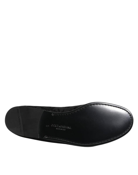 Dolce & Gabbana Black Floral Brocade Loafers Men Dress Shoes Dolce & Gabbana