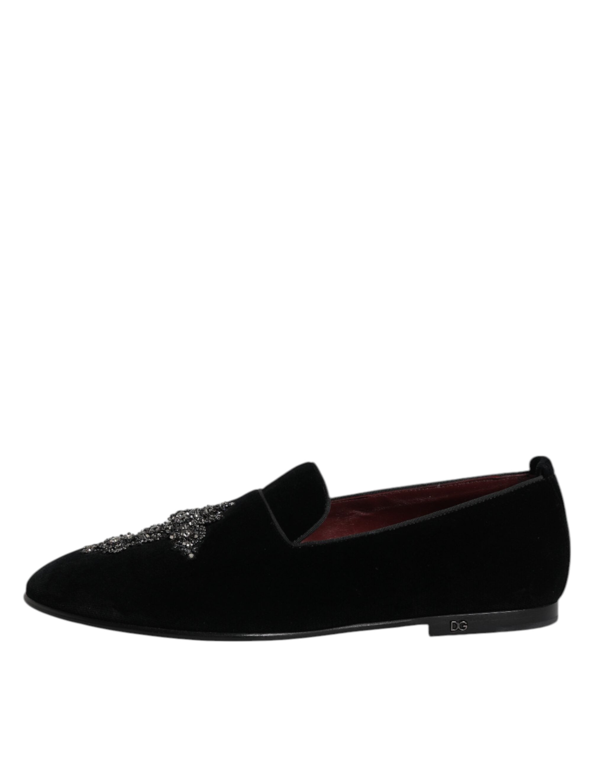Dolce & Gabbana Black Suede Cross Slip On Loafers Dress Shoes Dolce & Gabbana