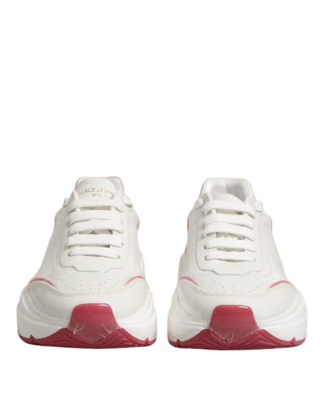 Dolce & Gabbana White Pink Daymaster Low Top Sneakers Shoes Dolce & Gabbana