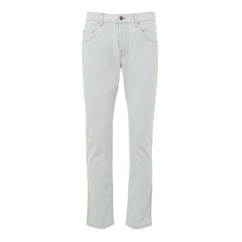 Gucci Blue Cotton Relaxed Fit Jeans Gucci