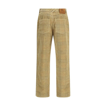 Burberry Brown Cotton Casual Pants Burberry