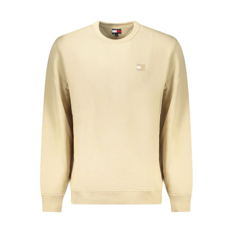 Tommy Hilfiger Beige Cotton Men Sweatshirt Tommy Hilfiger