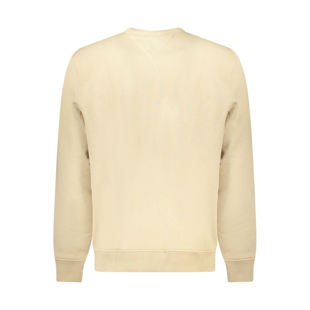 Tommy Hilfiger Beige Cotton Men Sweatshirt Tommy Hilfiger