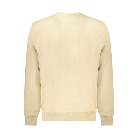 Tommy Hilfiger Beige Cotton Men Sweatshirt Tommy Hilfiger