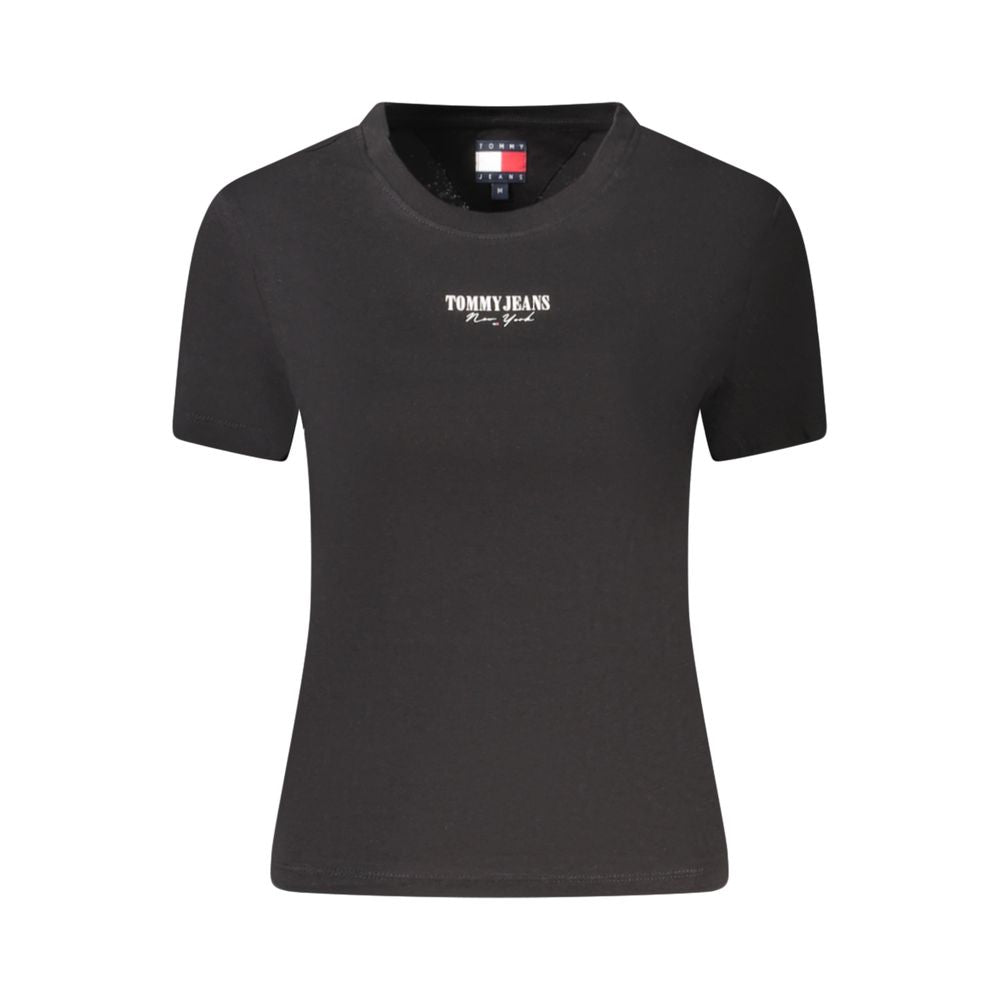 T-shirt Tommy Hilfiger noir en coton pour femme