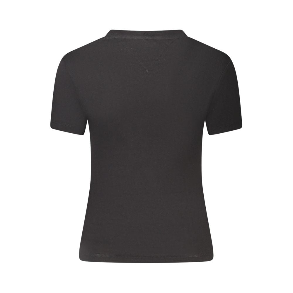 T-shirt Tommy Hilfiger noir en coton pour femme