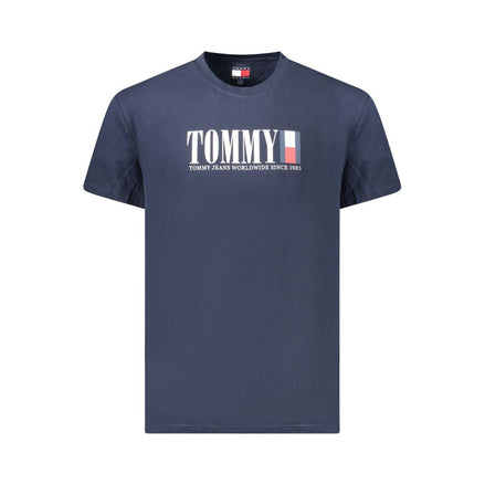 Tommy Hilfiger Blue Cotton Men T-Shirt Tommy Hilfiger