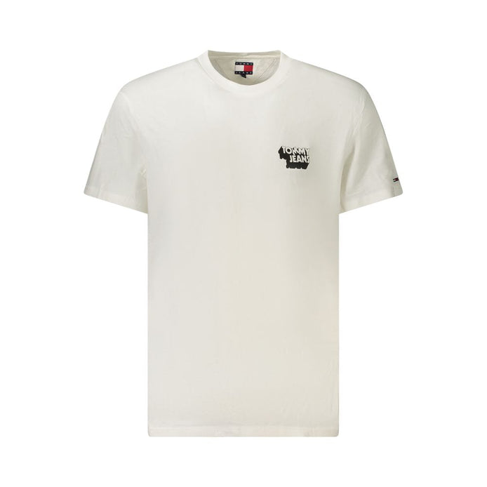 Tommy Hilfiger Bianco Cotton Men T-Shirt Tommy Hilfiger
