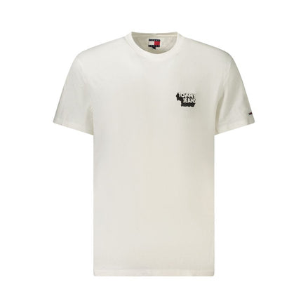 Tommy Hilfiger White Cotton Men T-Shirt Tommy Hilfiger