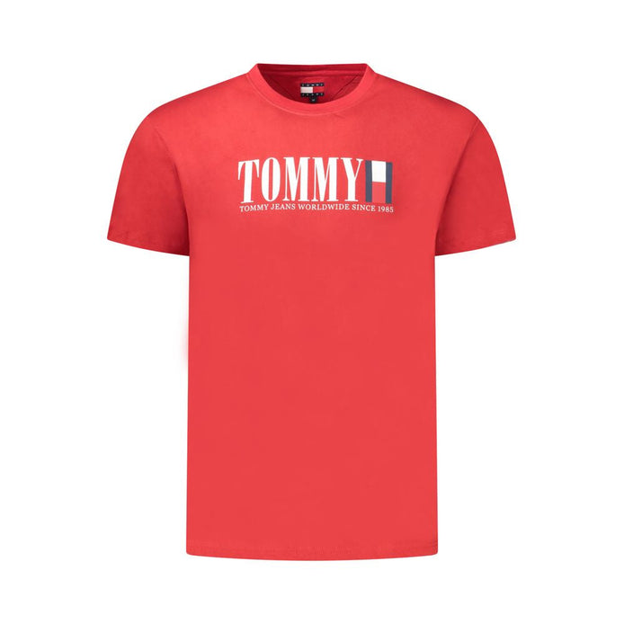 Tommy Hilfiger Red Cotton Men's T-Shirt Tommy Hilfiger